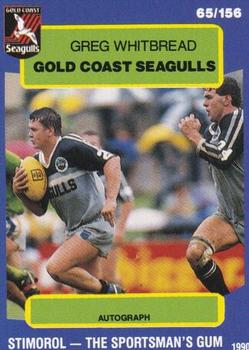 1990 Stimorol NRL #65 Greg Whitbread Front